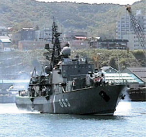北海道周辺海域で活動するロシアの警備艇ソコール