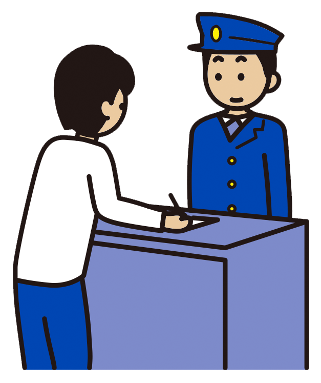 Submit “The Lost Property Report” at a police station or a police box.