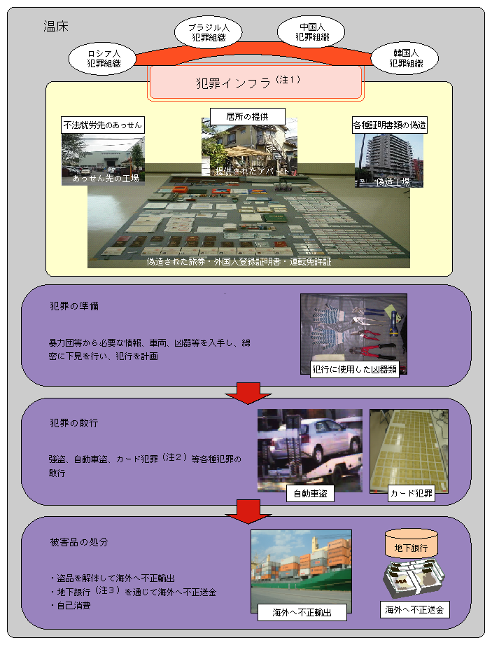 図3-21　検挙事例にみる来日外国人犯罪の特徴