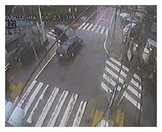 交通事故自動記録装置による撮影画像の連続写真2