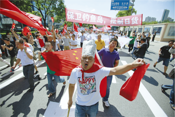 中国で発生した反日デモ（アフロ）