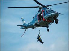 警察用航空機を活用した救出救助訓練