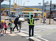 通学路における交通安全指導