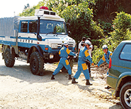 新潟県中越地震後に整備された高性能救助車