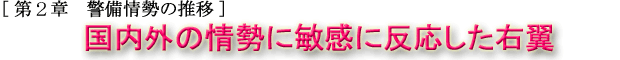 国内外の情勢に敏感に反応した右翼