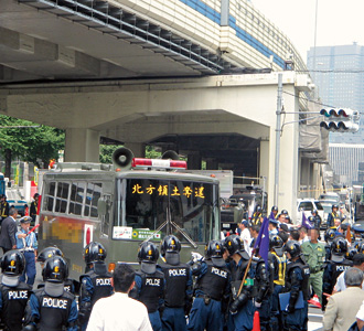 街頭宣伝活動に対する取締状況（8月、東京）