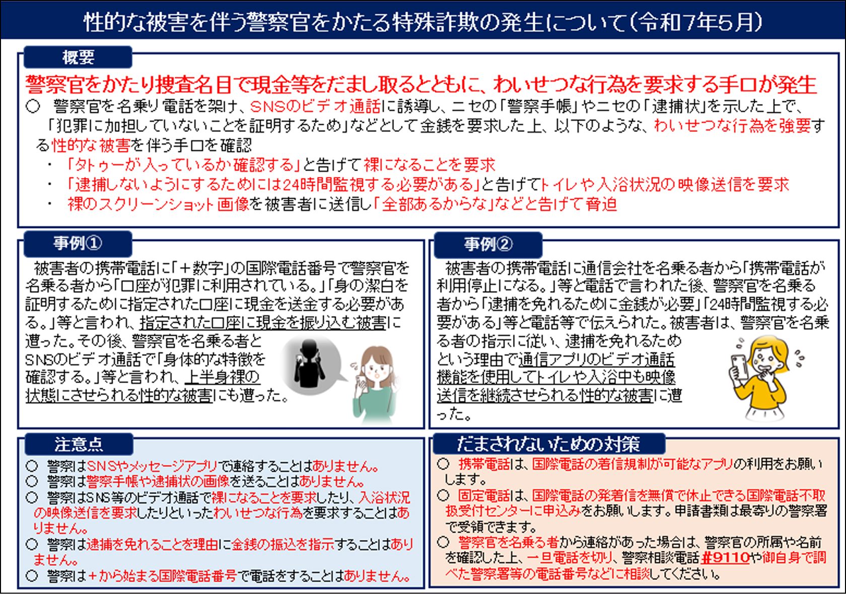 ニセ警察詐欺(※)の認知件数と被害額(令和7年上半期)