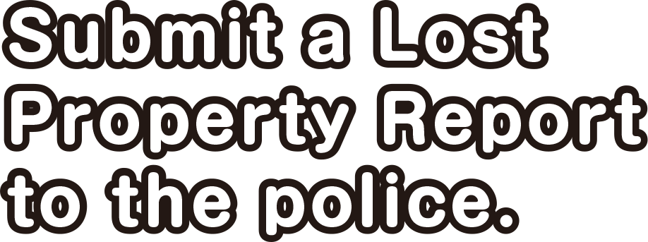 Submit a Lost Property Report to the police