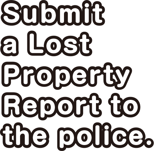 Submit a Lost Property Report to the police