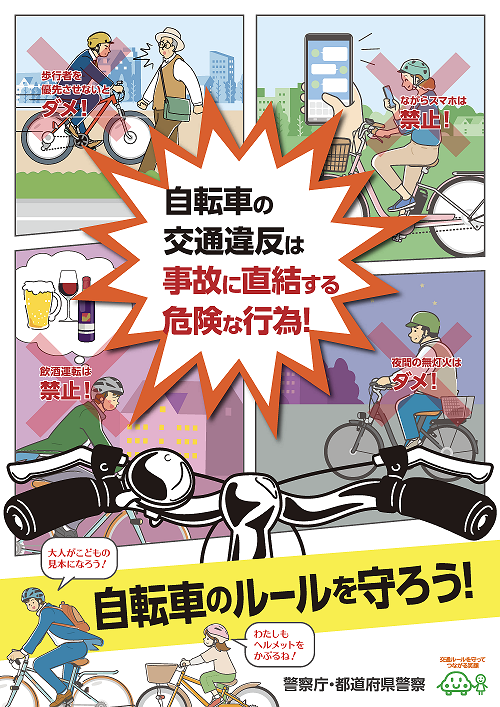 自転車の安全利用広報啓発用ポスター　縦