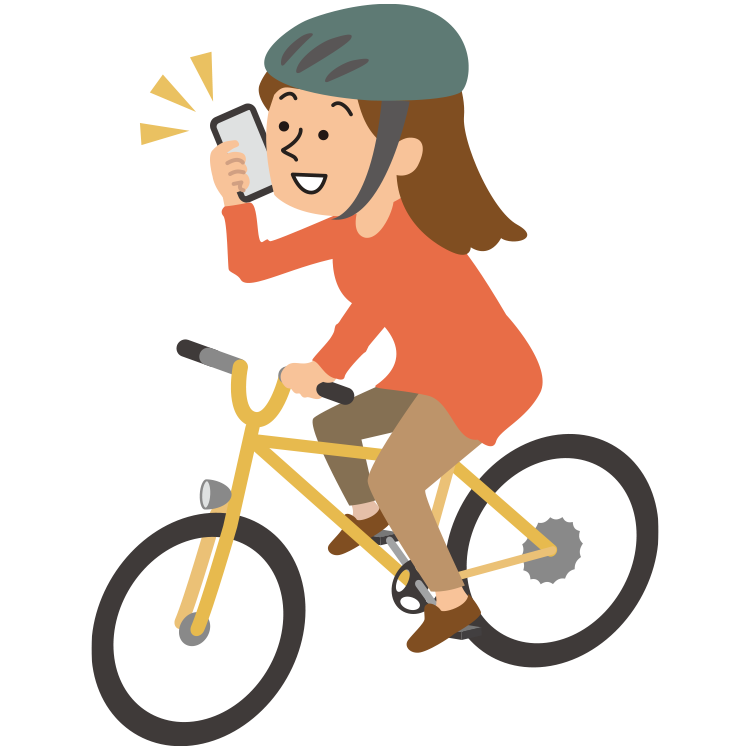 携帯電話使用等（保持）のイラスト