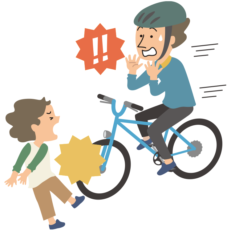 手放し運転で 歩行者と衝突