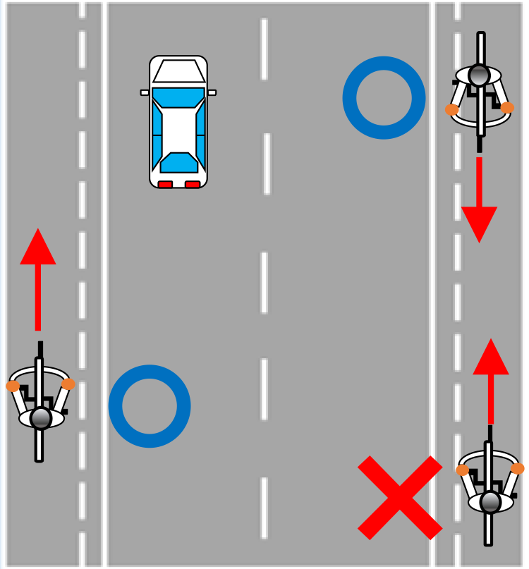 駐停車禁止路側帯のイラスト