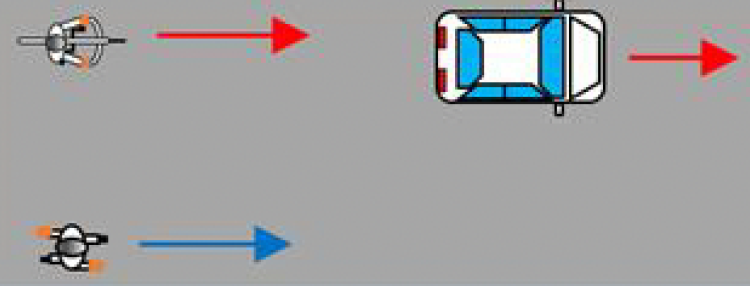 歩道がない場合は左側通行