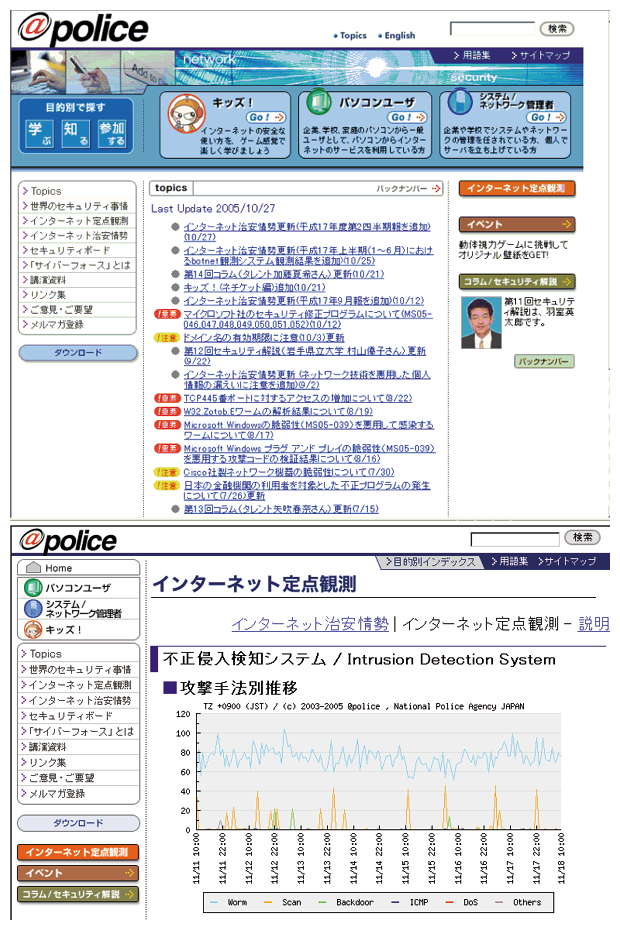 写真　警察庁セキュリティポータルサイト「@police」