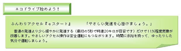 エコドライブ始めよう！