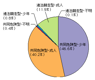図3-19　共同危険型・違法競走型別暴走族構成員の状況（平成19年）