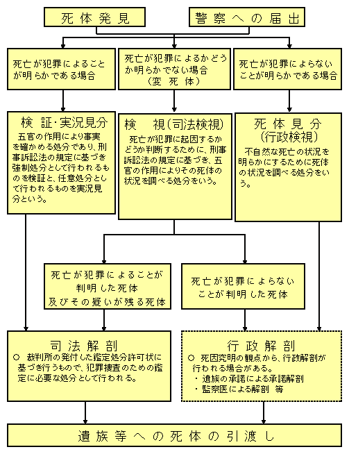 図-42　検視等の流れ