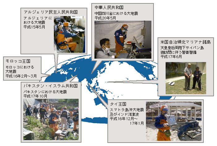 コラム　写真　国際機動警察通信要員の活動