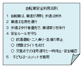 図3-9　自転車安全利用五則