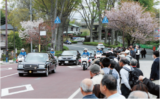 武蔵陵墓地行幸啓に伴う警衛（４月、東京）