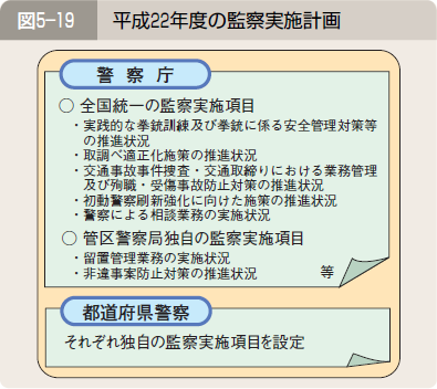 図５―１９ 平成２２年度の監察実施計画