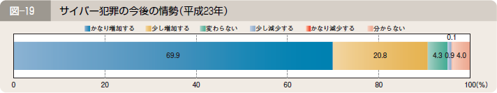 図―１９ サイバー犯罪の今後の情勢（平成２３年）