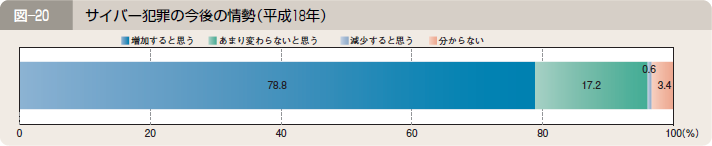 図―２０ サイバー犯罪の今後の情勢（平成１８年）