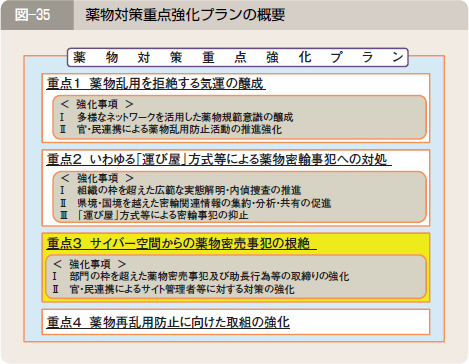 図―３５ 薬物対策重点強化プランの概要