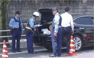 福岡県北九州市における検問の状況