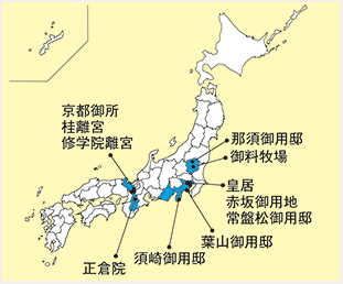 図表6-16 皇宮警察本部の勤務地