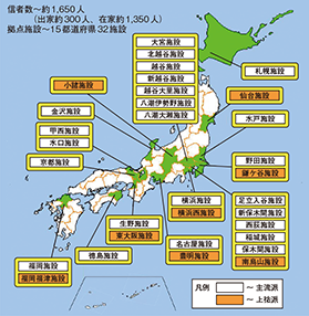 図表6-1　オウム真理教の拠点施設等（平成27年12月31日現在）