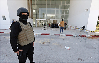 チュニジアにおけるテロ事件で襲撃された博物館（EPA=時事）