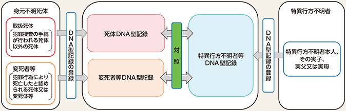 図表2-70　身元確認のためのDNA型データベースの活用