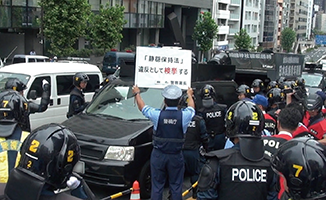 街頭宣伝活動に対する取締り状況(8月、東京)