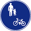 「普通自転車歩道通行可」を示す標識