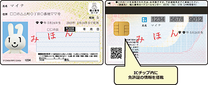 運転免許証とマイナンバーカードの一体化(イメージ)