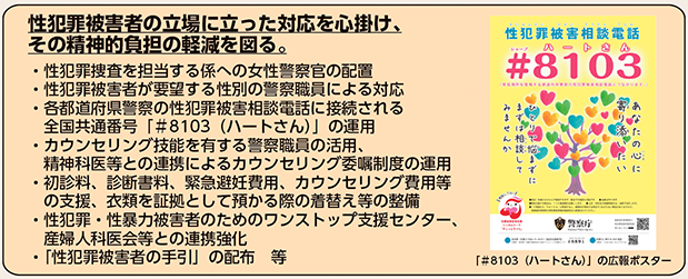 図表2-101　性犯罪被害者の特性に応じた施策