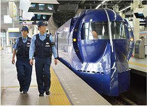 公共交通機関における警戒
