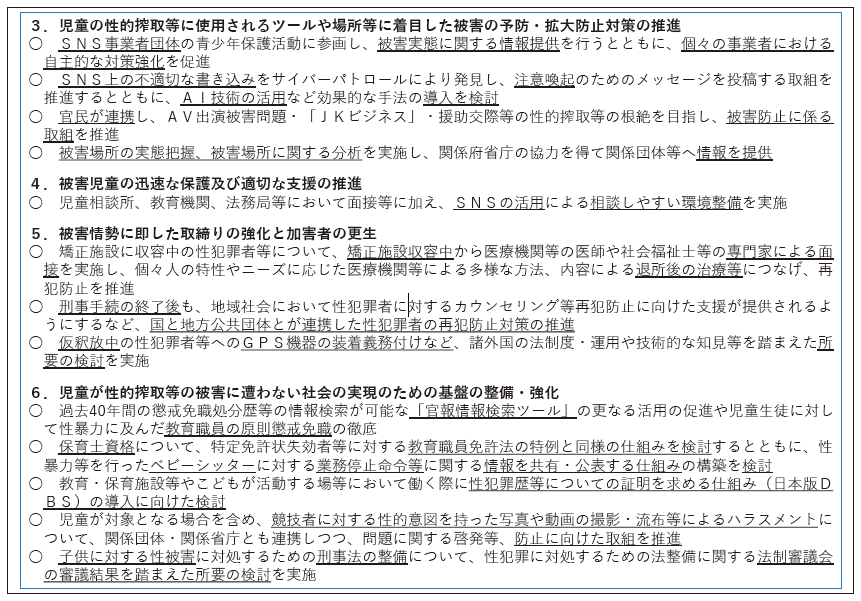 子供の性被害防止プラン（児童の性的搾取等に係る対策の基本計画）2022