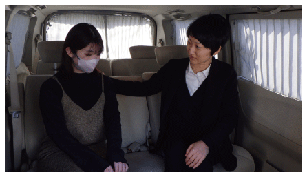 被害者支援用車両内の様子(模擬)