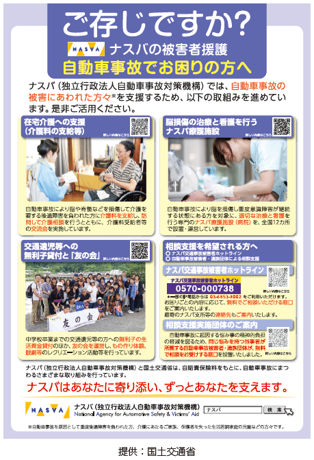 ナスバの被害者支援に関するポスター