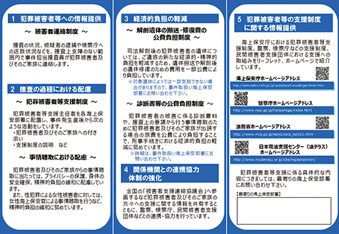 海上保安庁の犯罪被害者等支援に関するリーフレット2