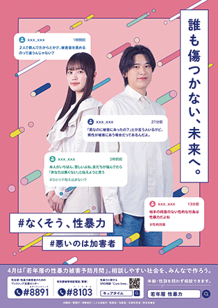 若年層の性暴力被害予防月間のポスター