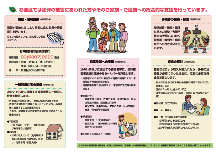 杉並区役所犯罪被害者総合支援窓口のリーフの写真2