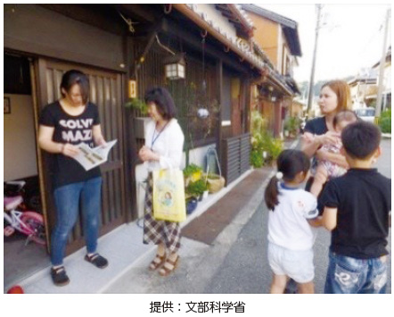 家庭教育支援チームによる家庭訪問の様子