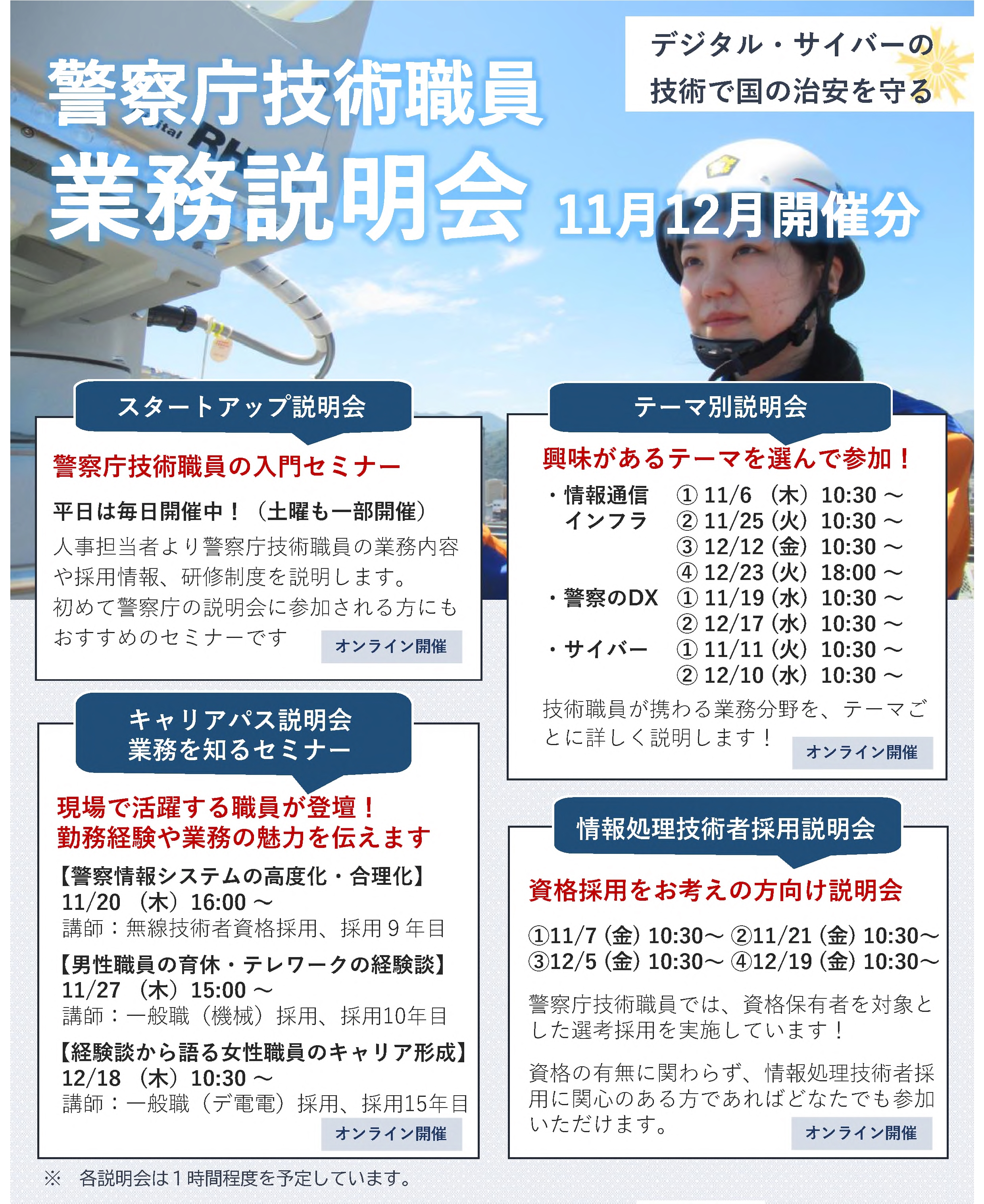 11月12月警察庁業務説明会