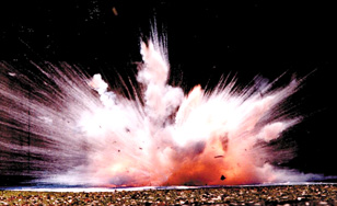 Explosion of an improvised explosive device